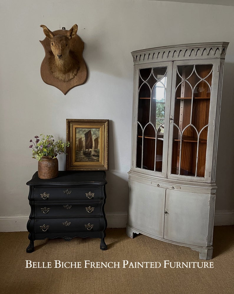 George III Style Glazed Corner Cabinet