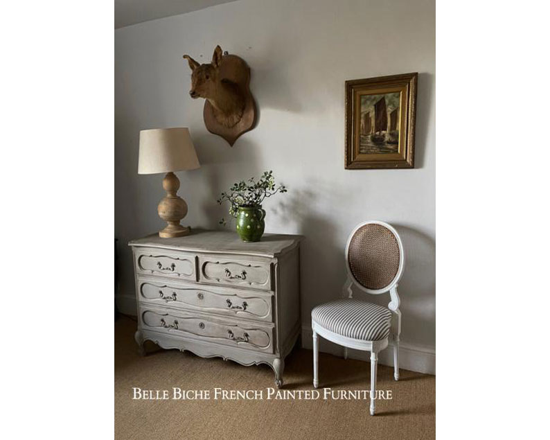 Original French Provincial Two over Two Chest Commode