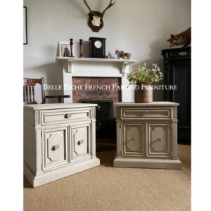 Pair of Large Two Door Flemish Nightstands