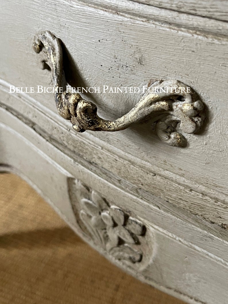 Original French Two Drawer Chest Commode