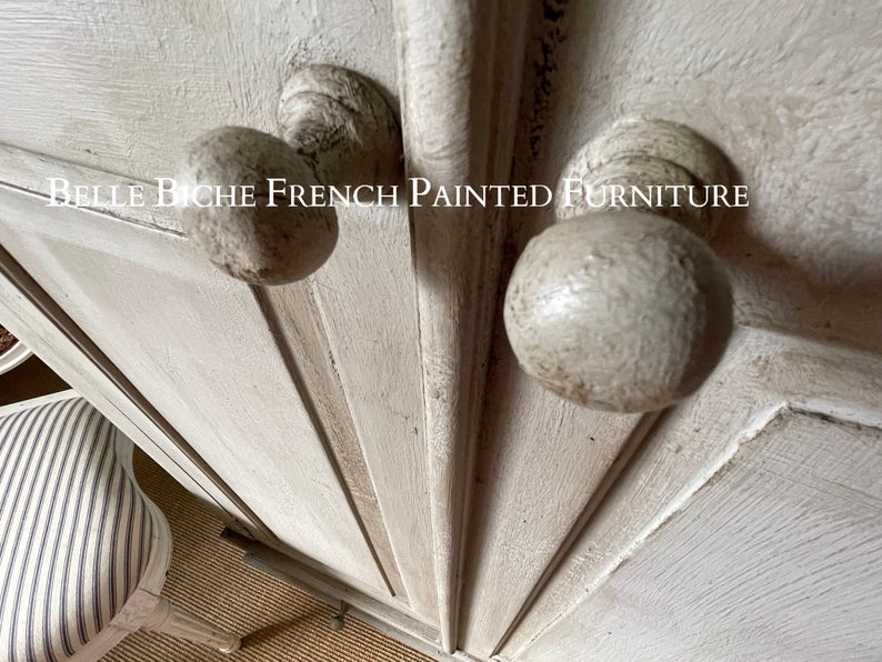 Rustic 'French Ash Grey' Handsome Two Door Wardrobe