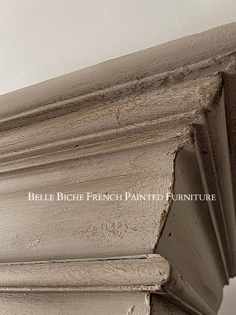 Rustic 'French Ash Grey' Handsome Two Door Wardrobe