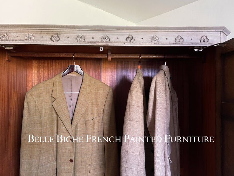 Jacobean Revival Antique Edwardian Oak Wardrobe