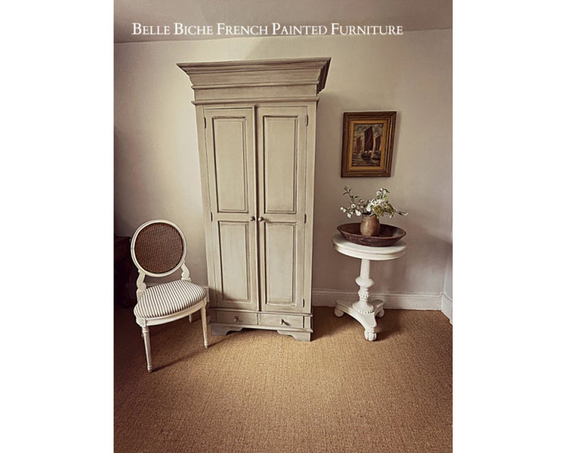 Rustic 'French Ash Grey' Handsome Two Door Wardrobe
