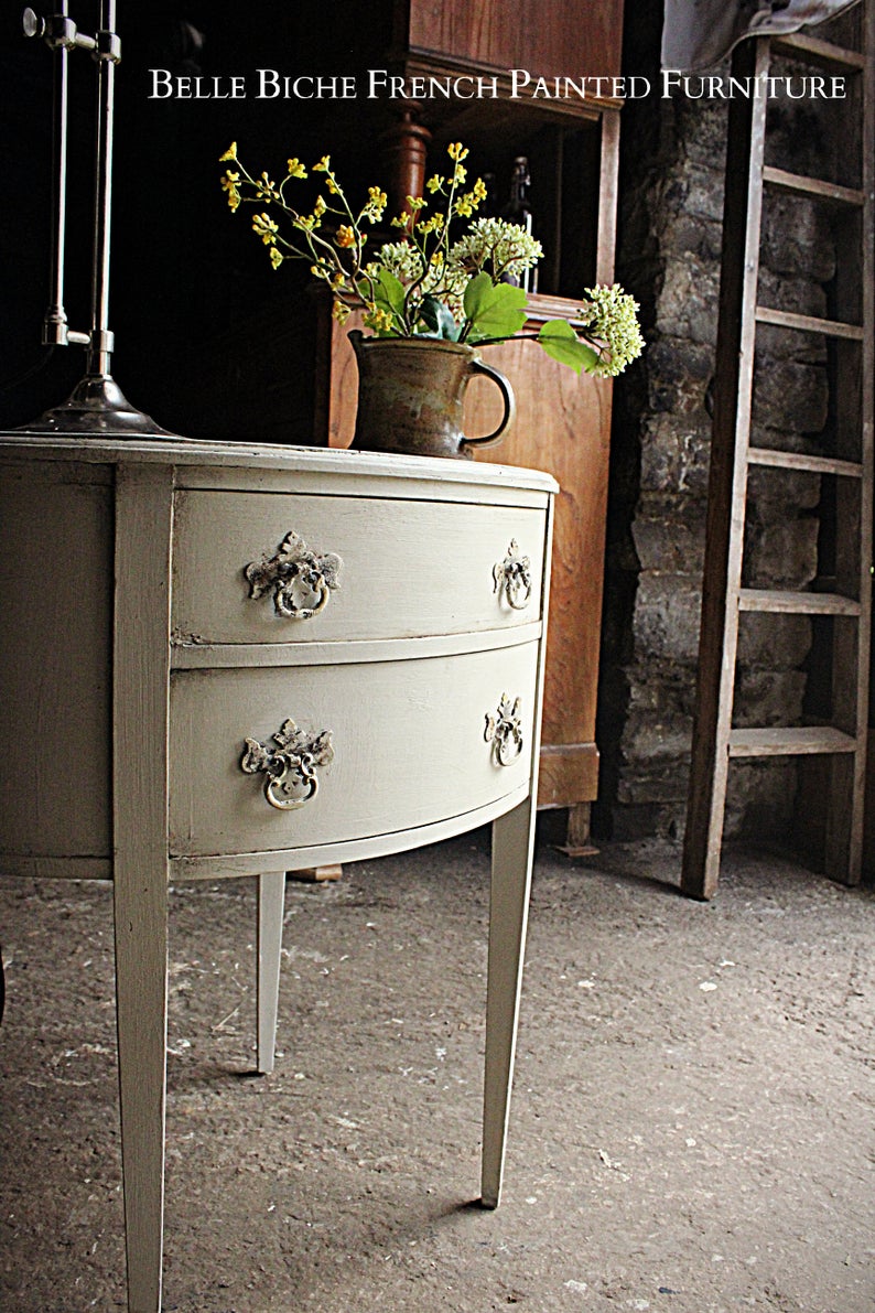 George III Style Two Drawer Oval Side Table