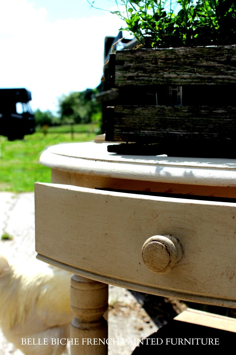 Gustavian Style Demi Lune Side Table