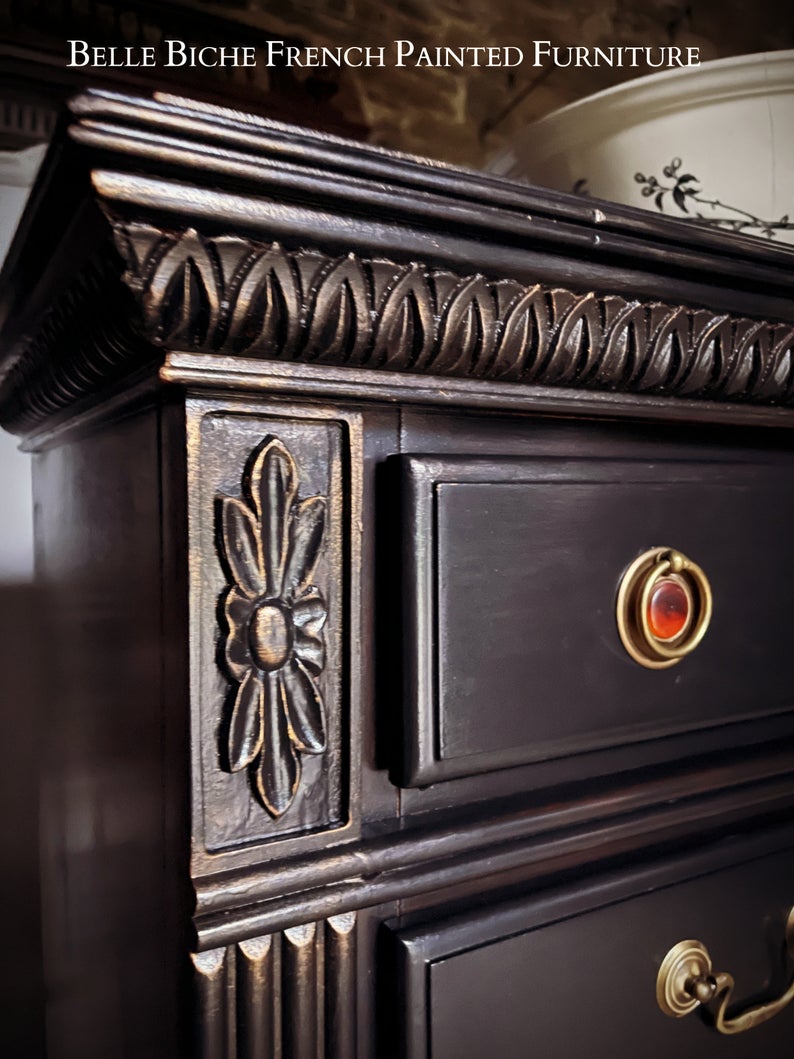 Parisian Noire 8 Drawer Tallboy