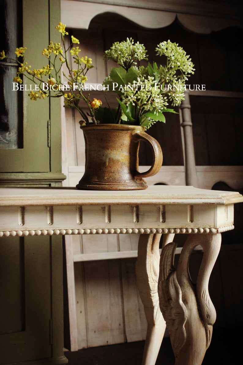 Ornate Weathered Oak Two Tier Side Tables