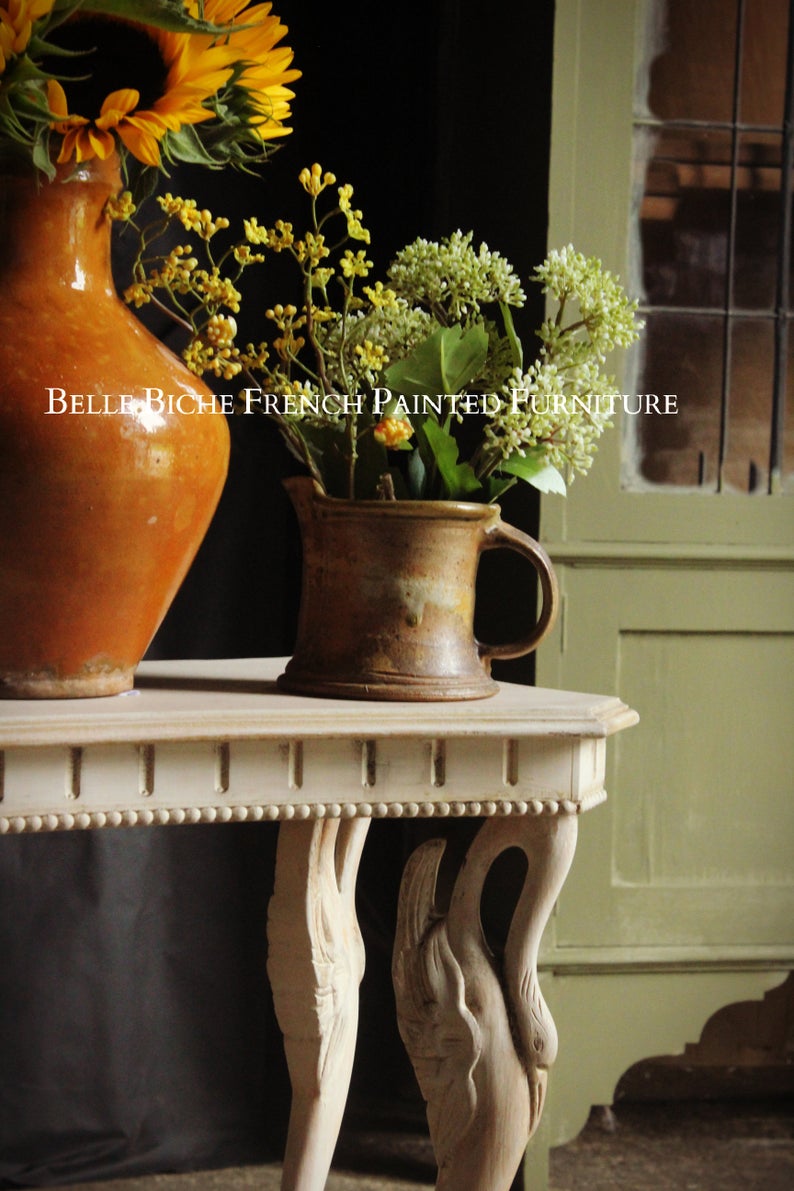 Ornate Weathered Oak Two Tier Side Tables