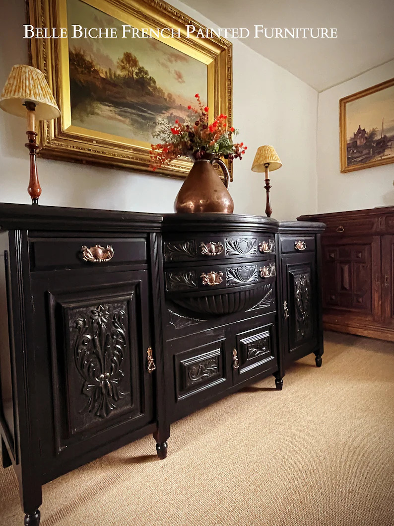 Parisian Noir Antique Bow Sideboard
