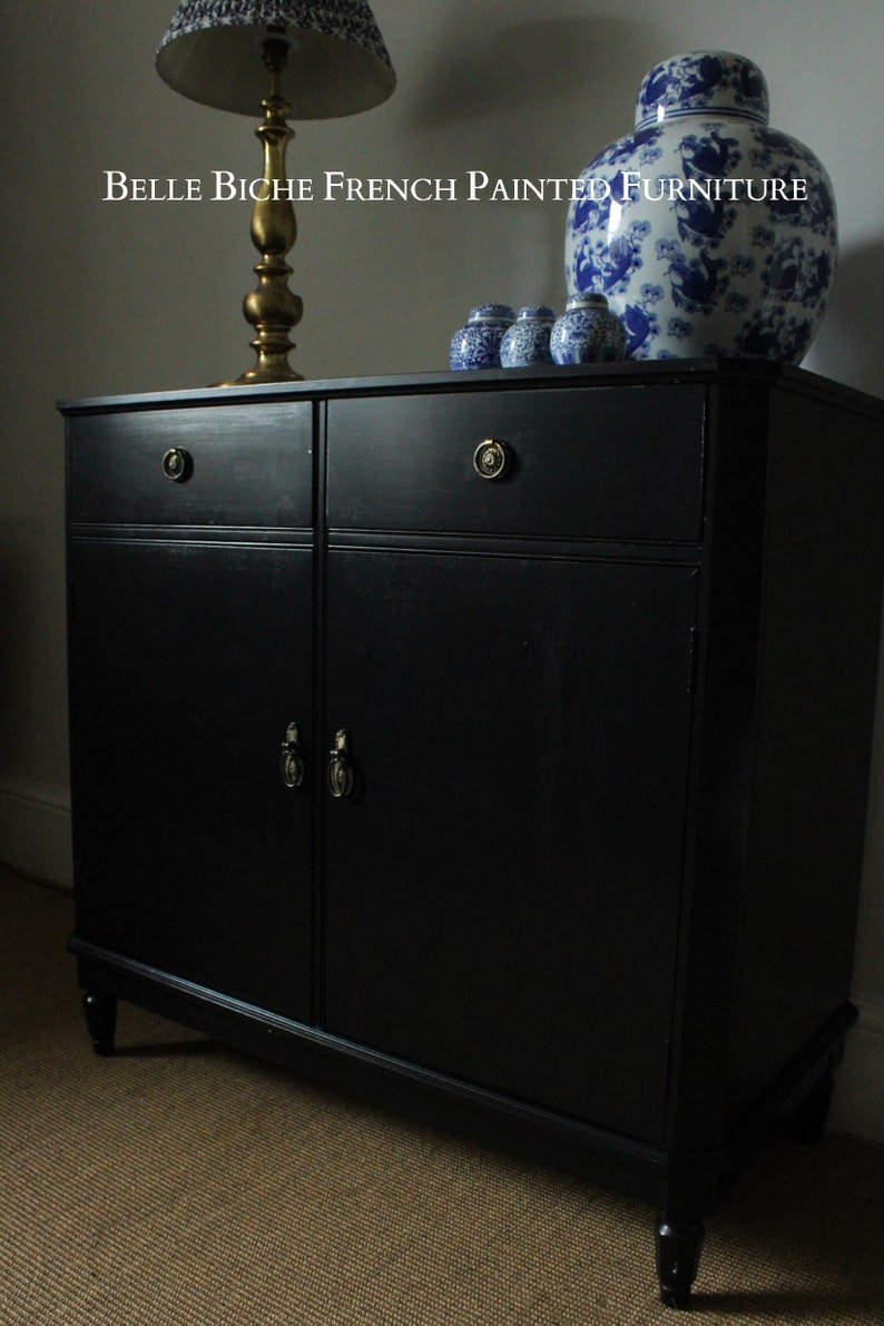 Parisian Noir Two Door Side Cabinet
