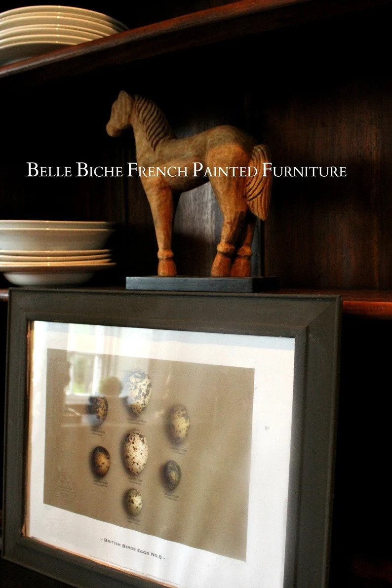 Parisian Noire Glazed Vitrine Bookcase Dresser