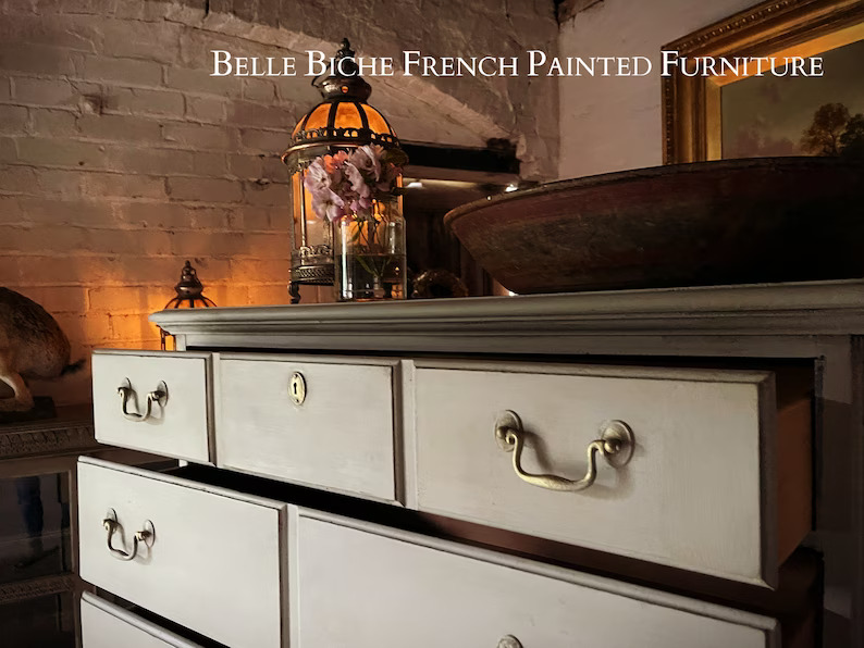 Gustavian Grey 6-Drawer Tallboy Chest