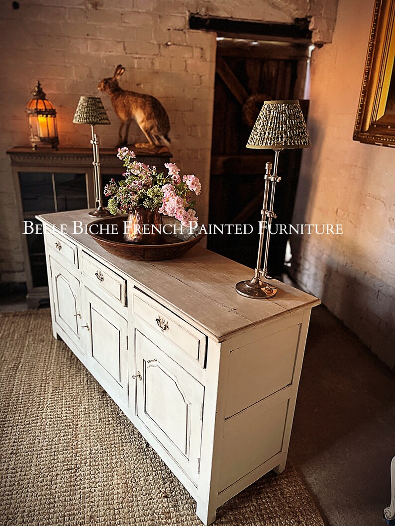 Solid Oak Provincial Three Door Sideboard
