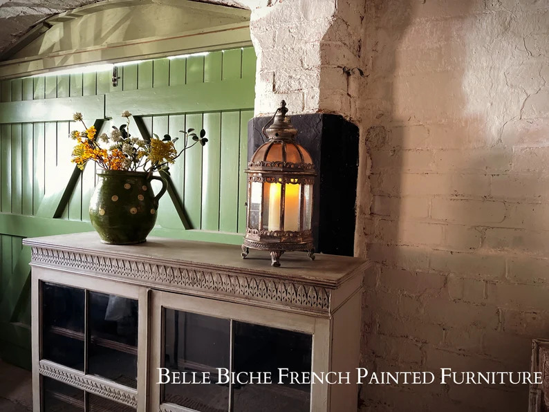 'French Ash Grey' Glazed Bookcase