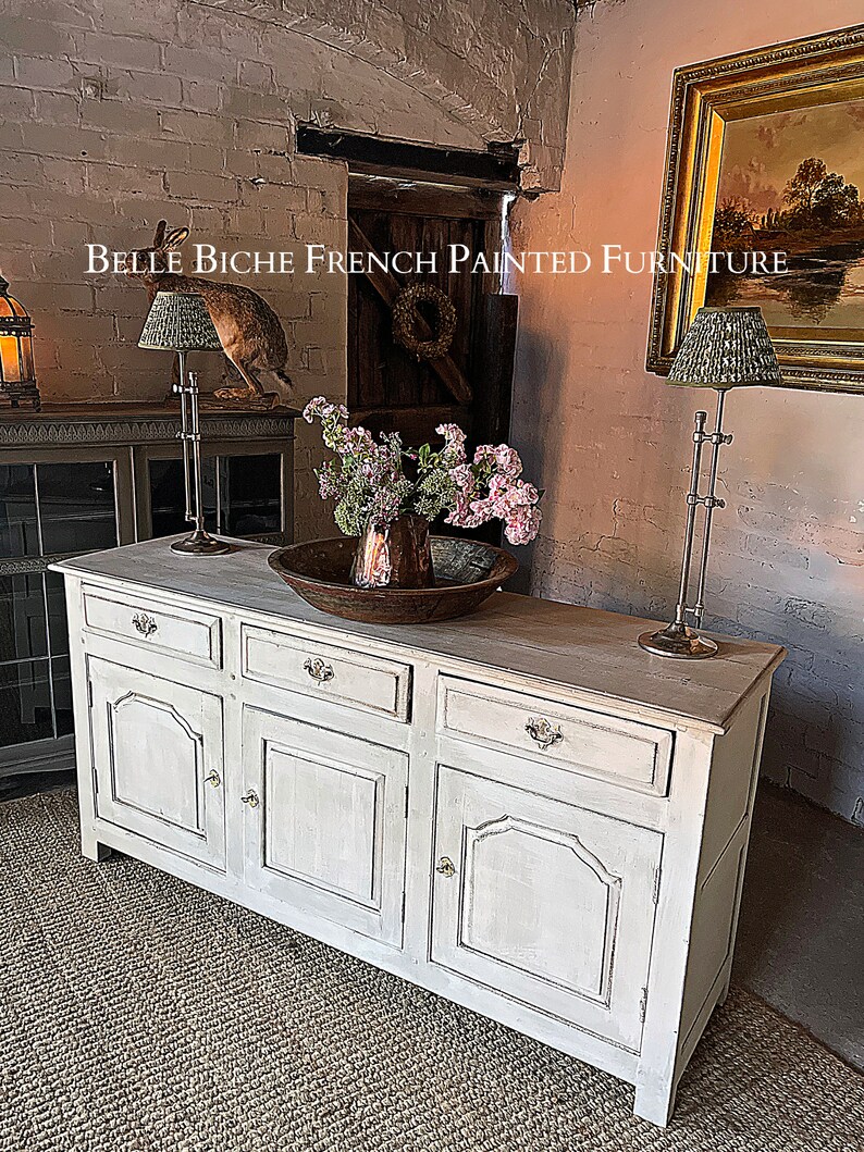 Solid Oak Provincial Three Door Sideboard