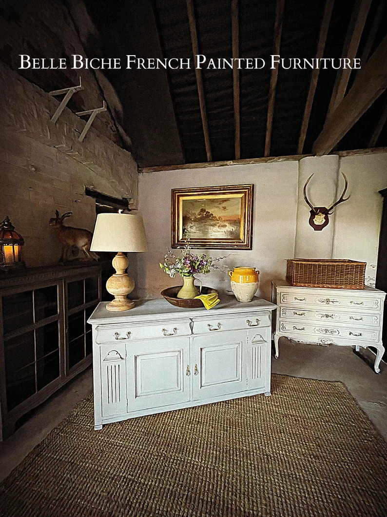 Gustavian Grey Two Door Low Dresser