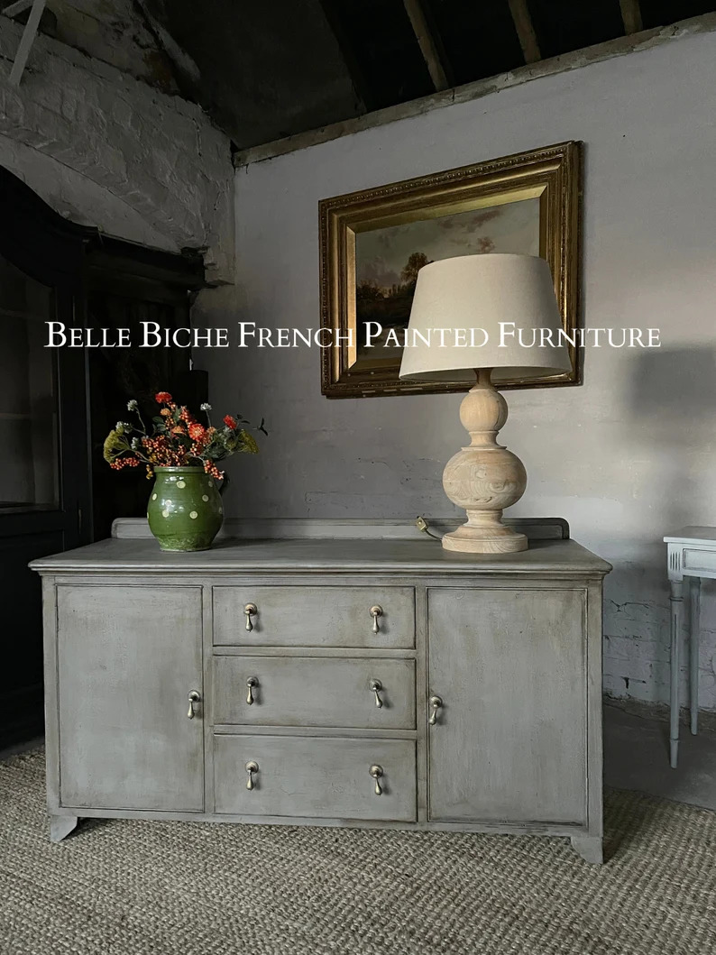French Ash Grey Sideboard