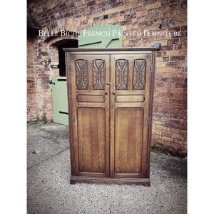 Edwardian Solid Oak Wardrobe