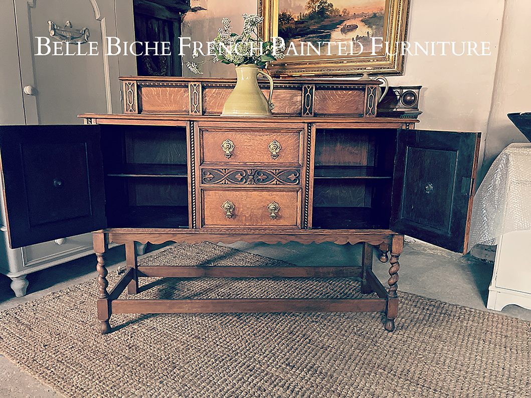 Antique Edwardian Richly Carved Sideboard