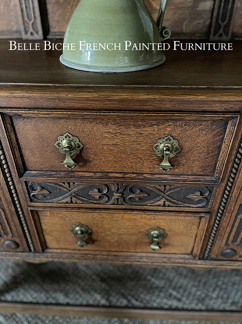 Antique Edwardian Richly Carved Sideboard