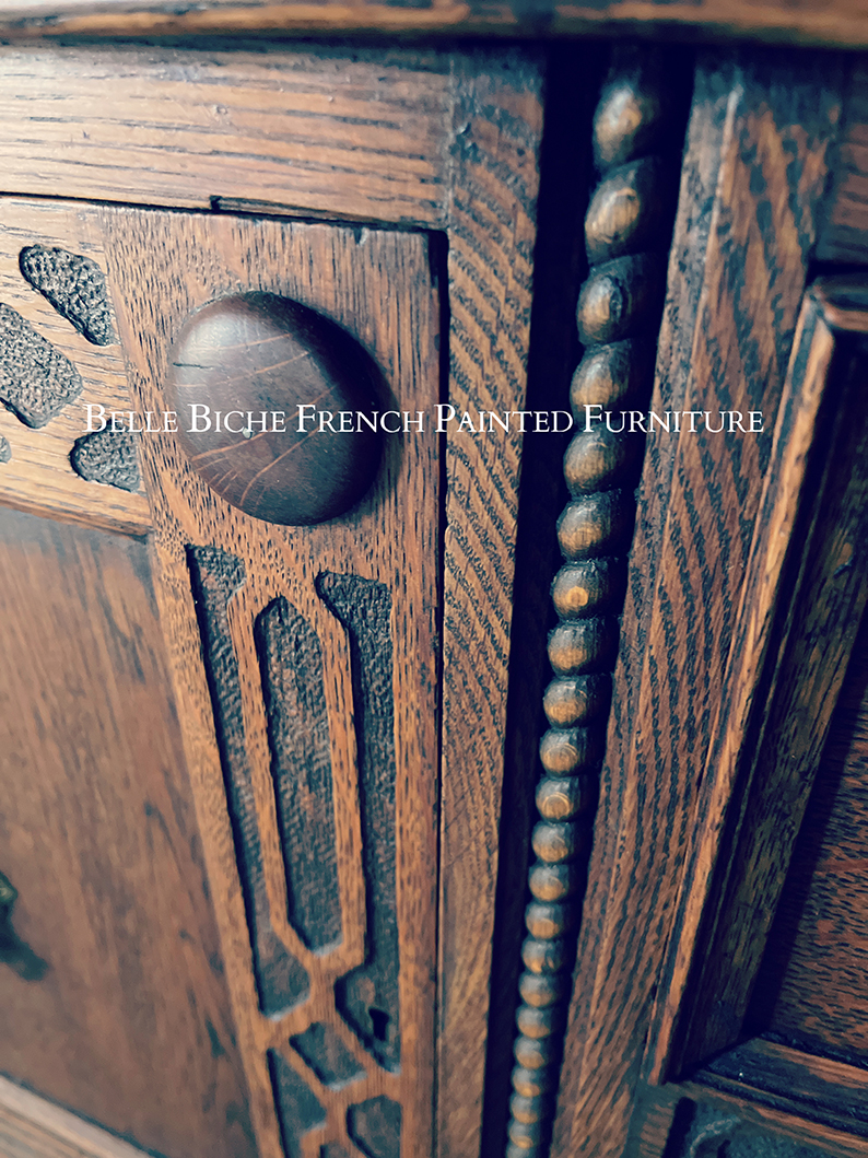 Antique Edwardian Richly Carved Sideboard