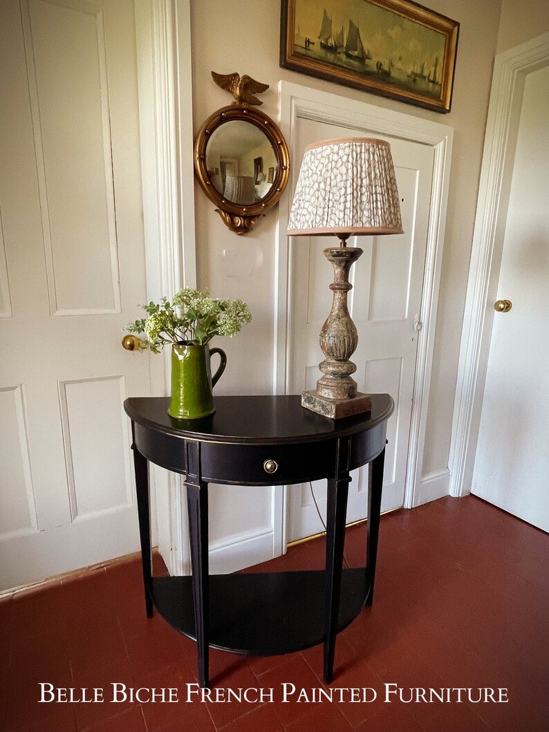 Demi Lune Mahogany Console