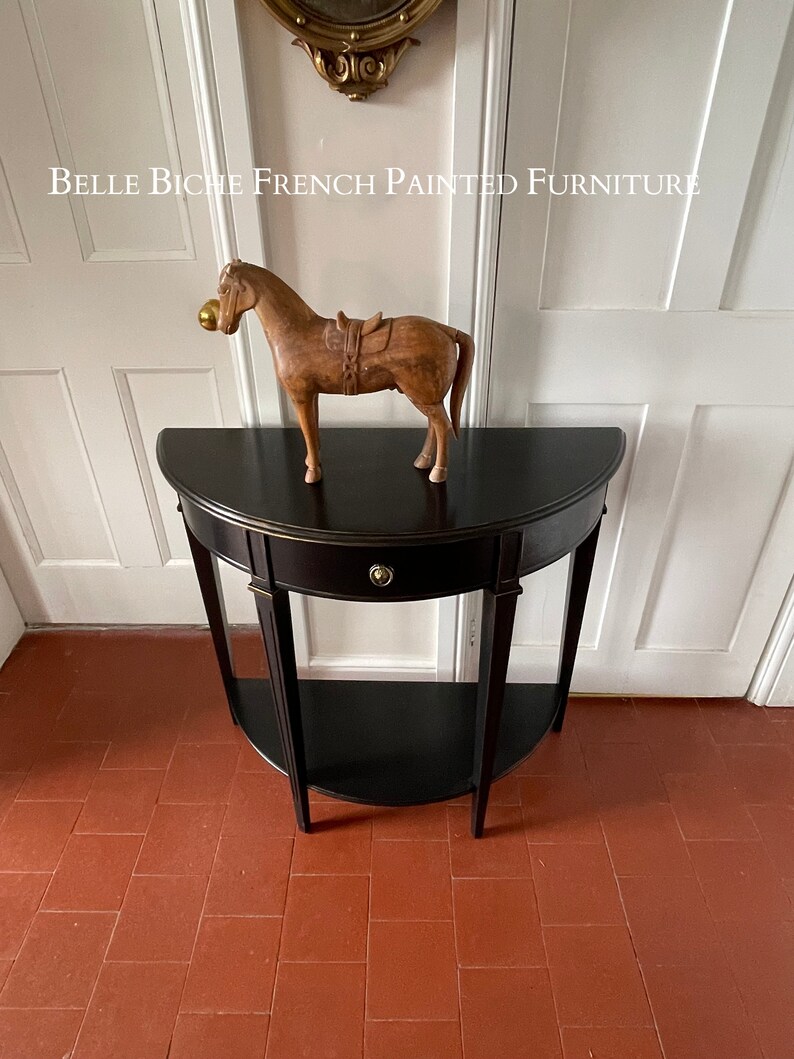 Demi Lune Mahogany Console