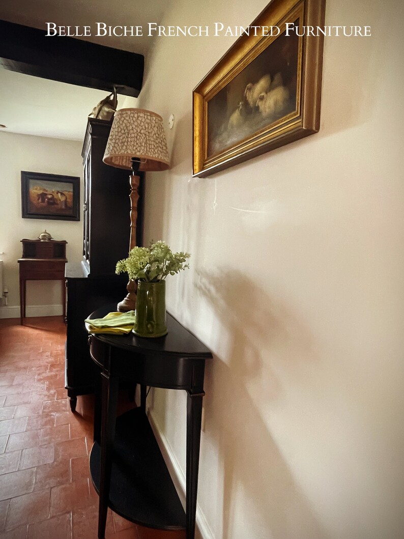 Demi Lune Mahogany Console