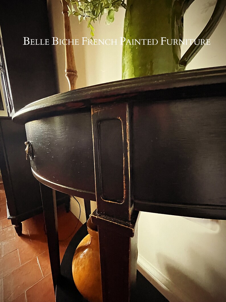 Demi Lune Mahogany Console