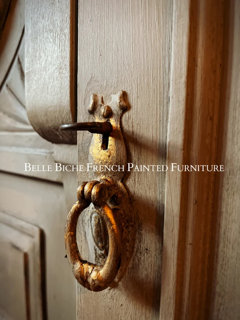 Edwardian 'French Ash Grey' Elegant Bow Fronted Sideboard