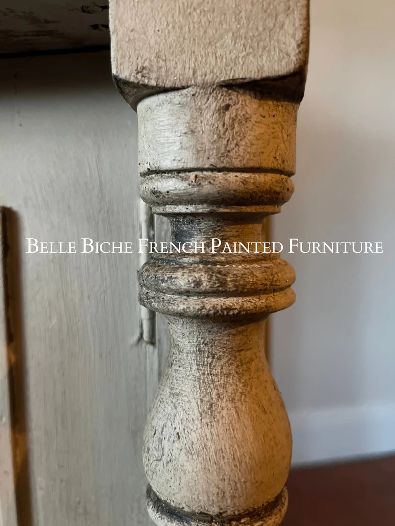 Edwardian 'French Ash Grey' Elegant Bow Fronted Sideboard