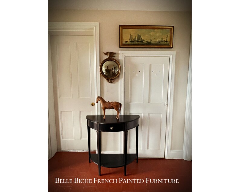 Demi Lune Mahogany Console