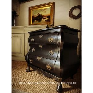 Original French Oak Bombe Commode Chest