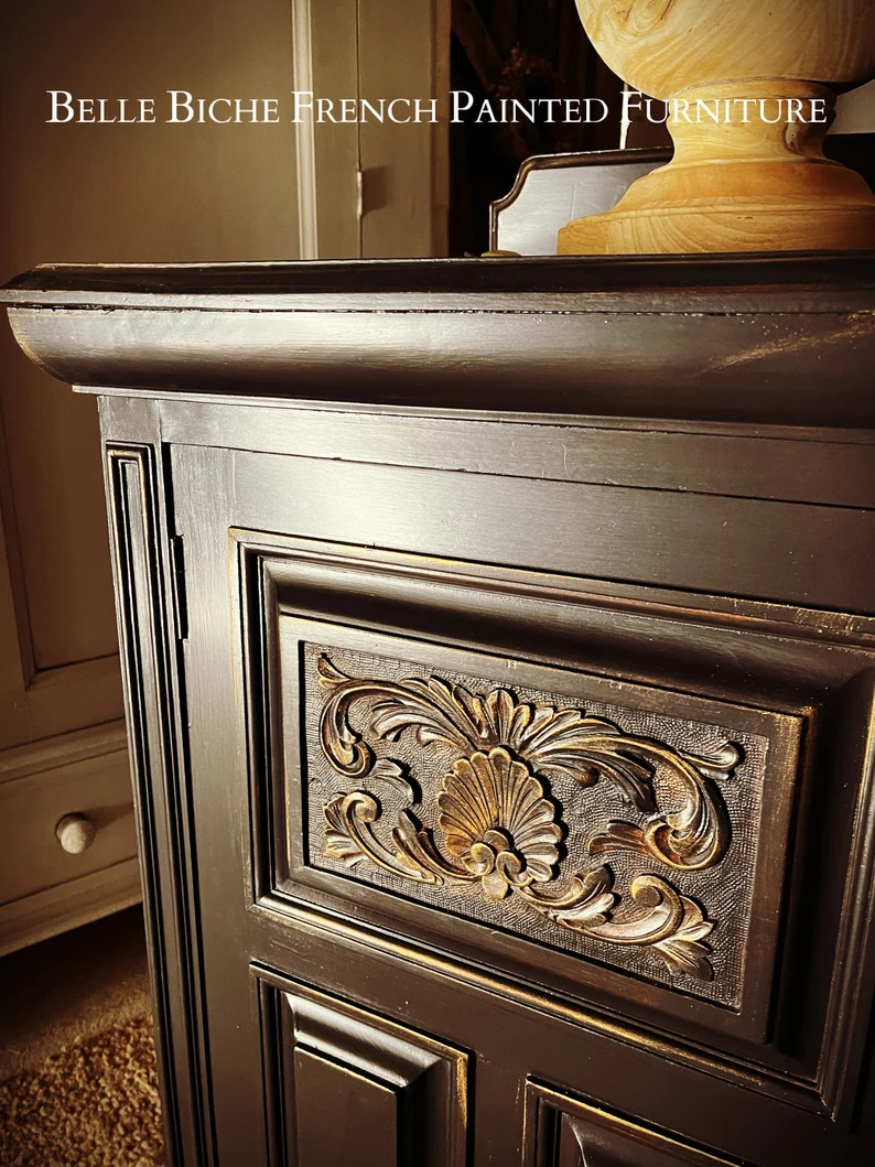 Edwardian Richly Carved Sideboard Server