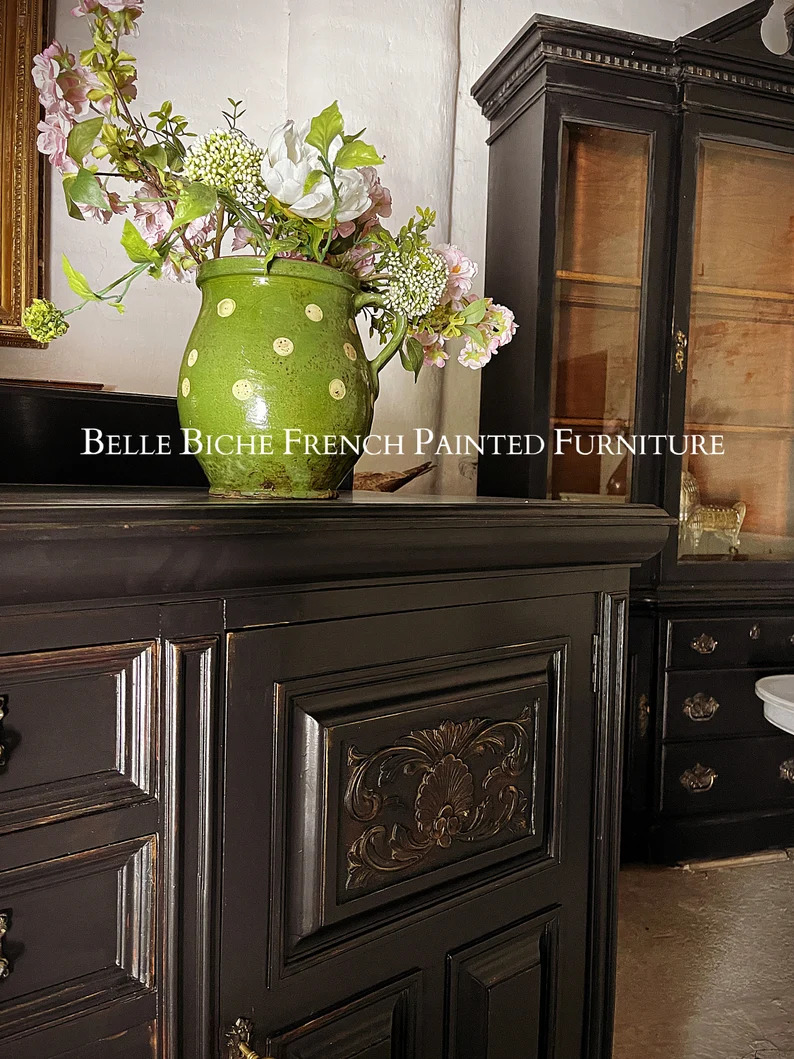 Edwardian Richly Carved Sideboard Server