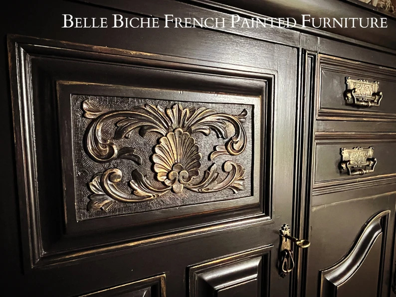 Edwardian Richly Carved Sideboard Server