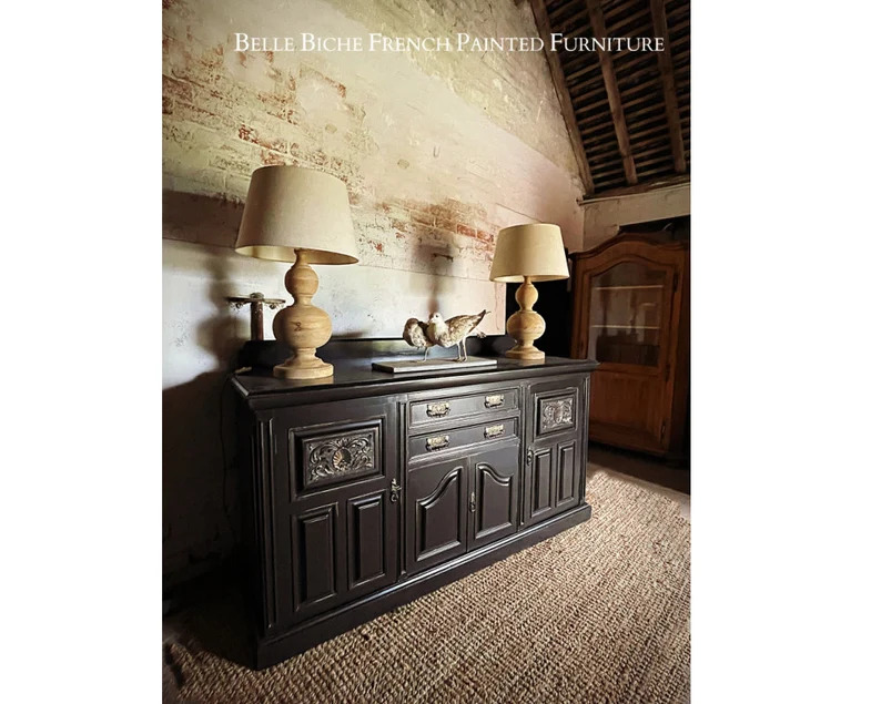 Edwardian Richly Carved Sideboard Server