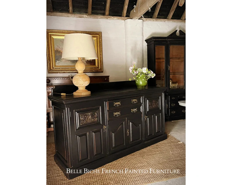Edwardian Richly Carved Sideboard Server