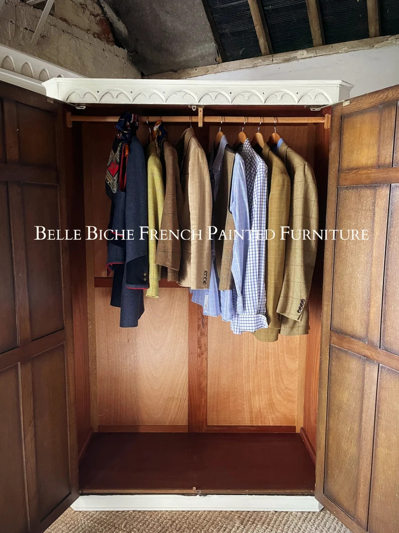 Rustic Edwardian Oak Wardrobe