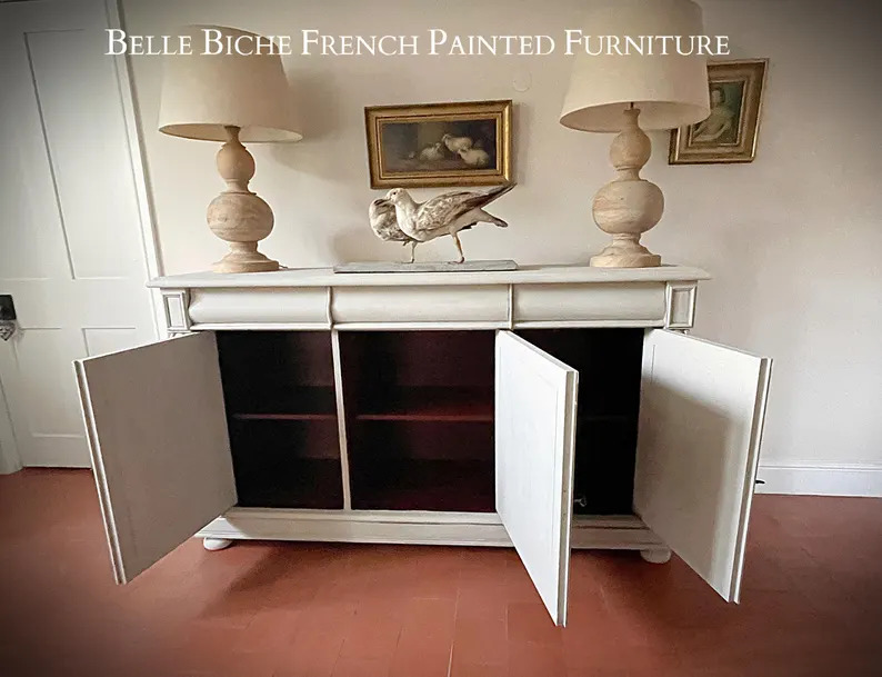 3-Door Gustavian Style Spacious Sideboard