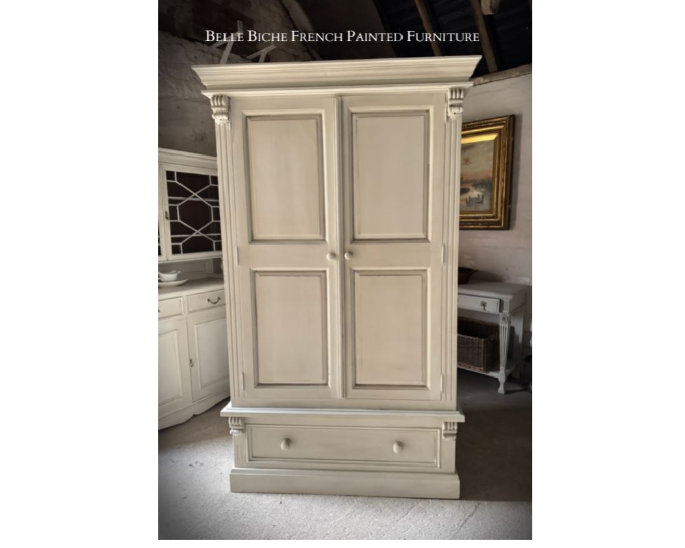 Handsome Provincial Style Solid Pine Double Wardrobe
