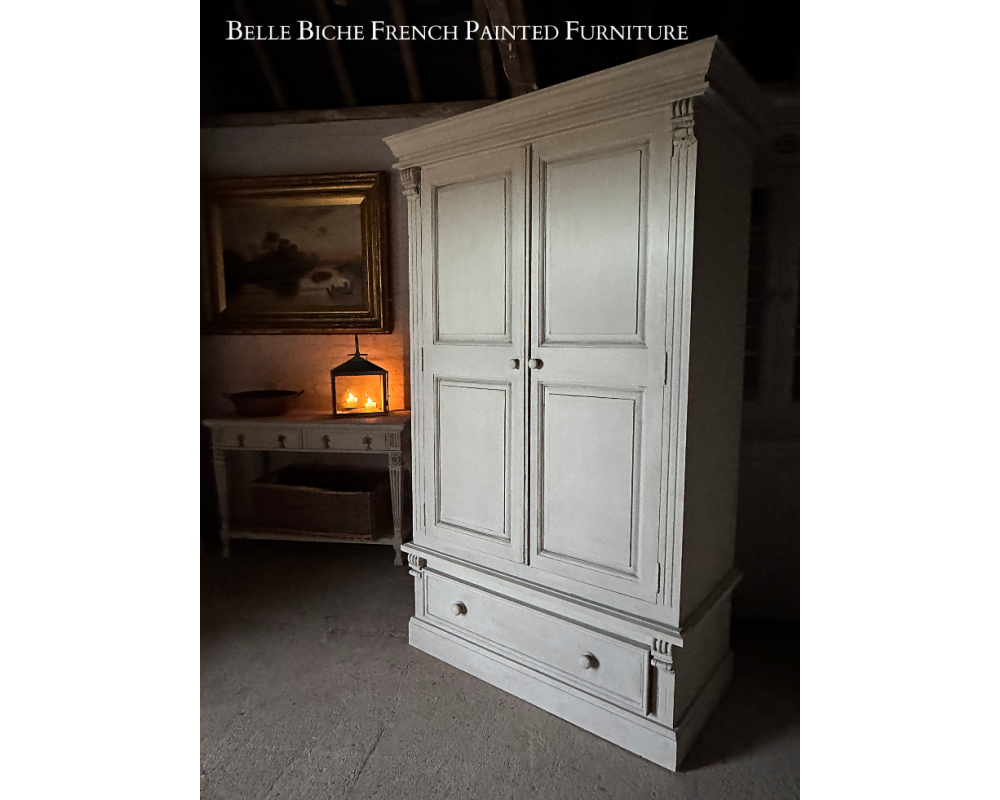 Handsome Provincial Style Solid Pine Double Wardrobe