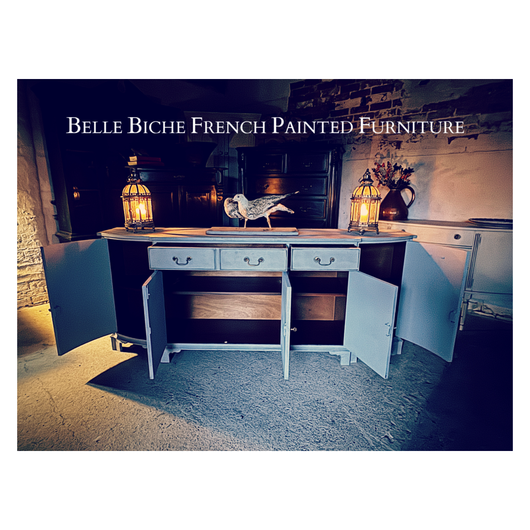 5-Door Reproduction George III Slim Line Bow Breakfront Sideboard Server