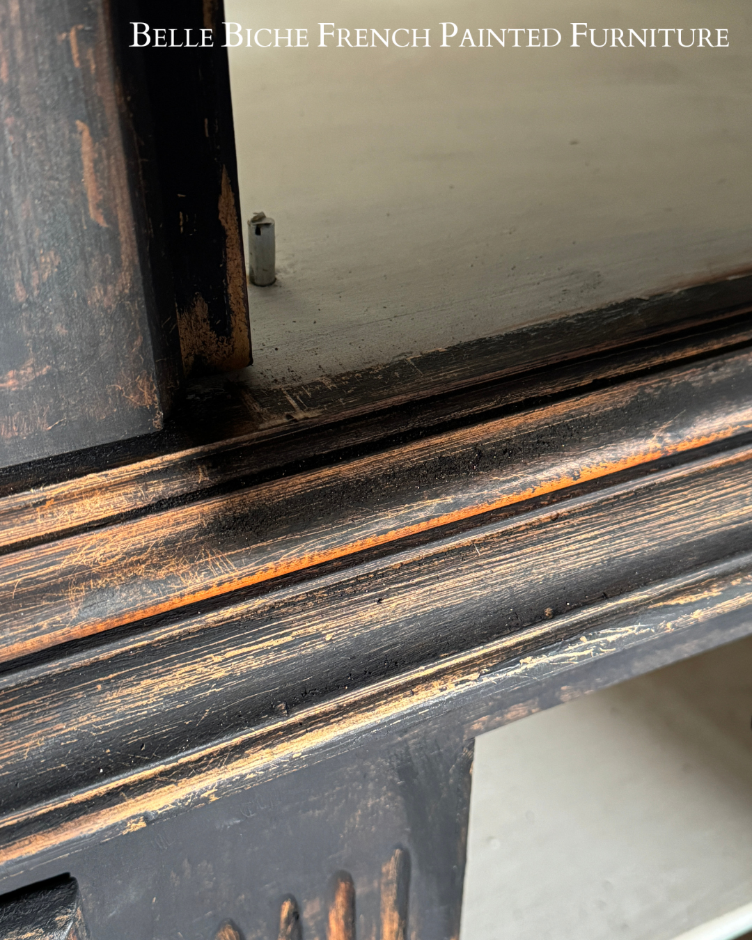Original French Glazed Bonnet Top Dresser