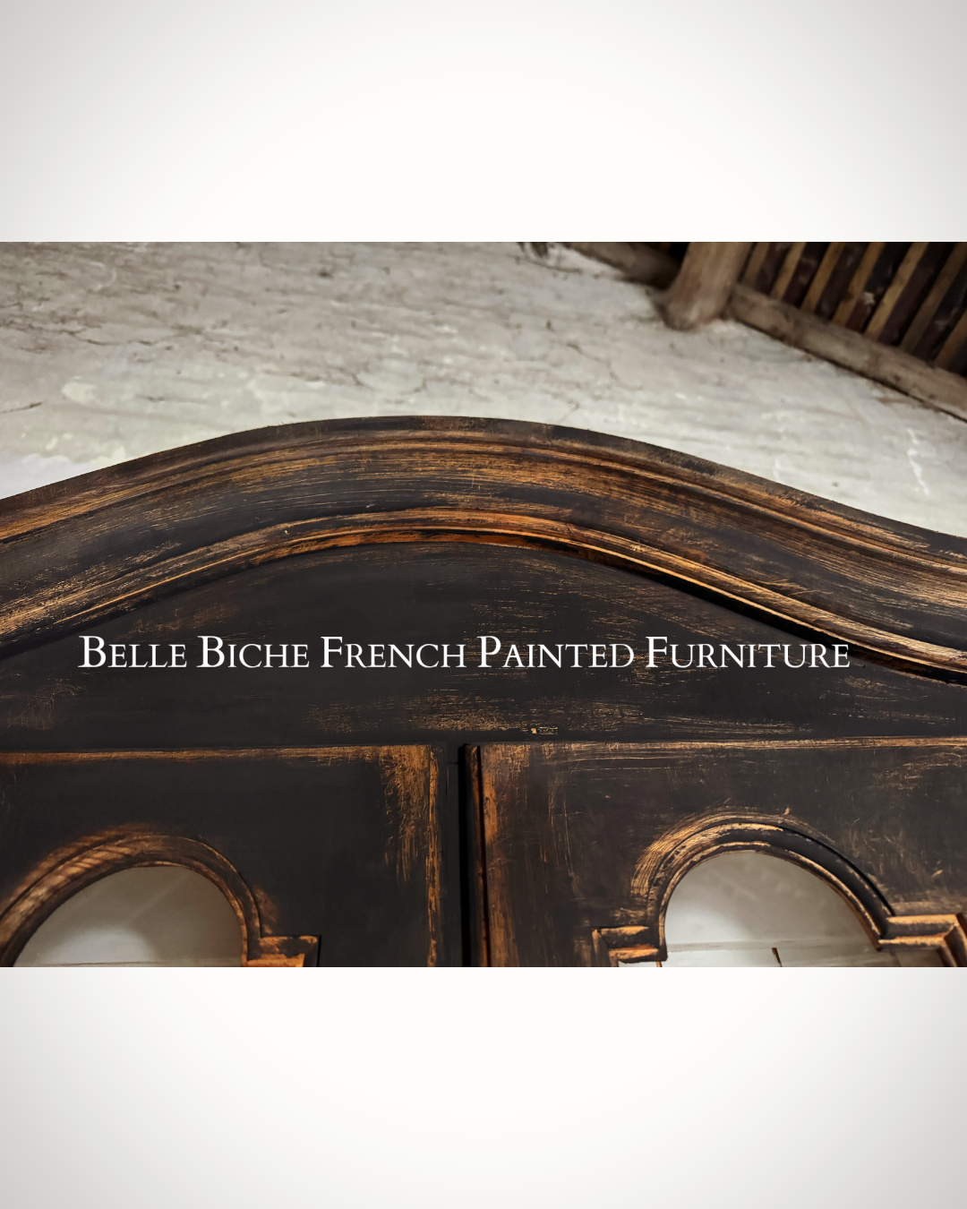 Original French Glazed Bonnet Top Dresser