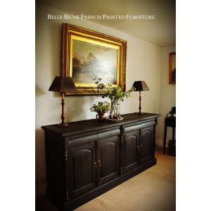 Colonial Style Four Door Dresser Base Sideboard in Noir