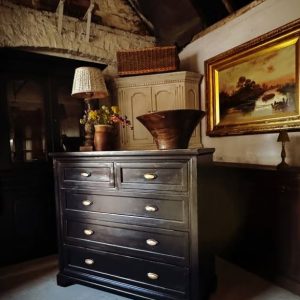 Colonial Style Two over Three Chest Commode