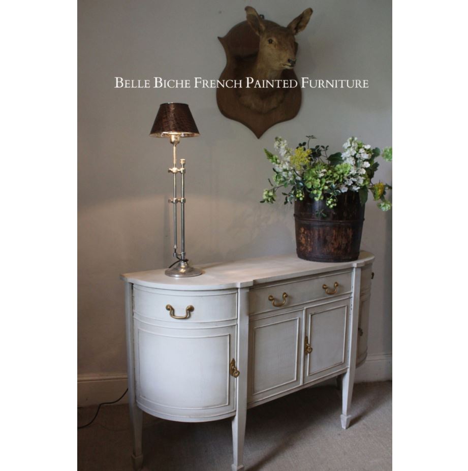 Finely crafted George III Style Bow Front Four Door Sideboard