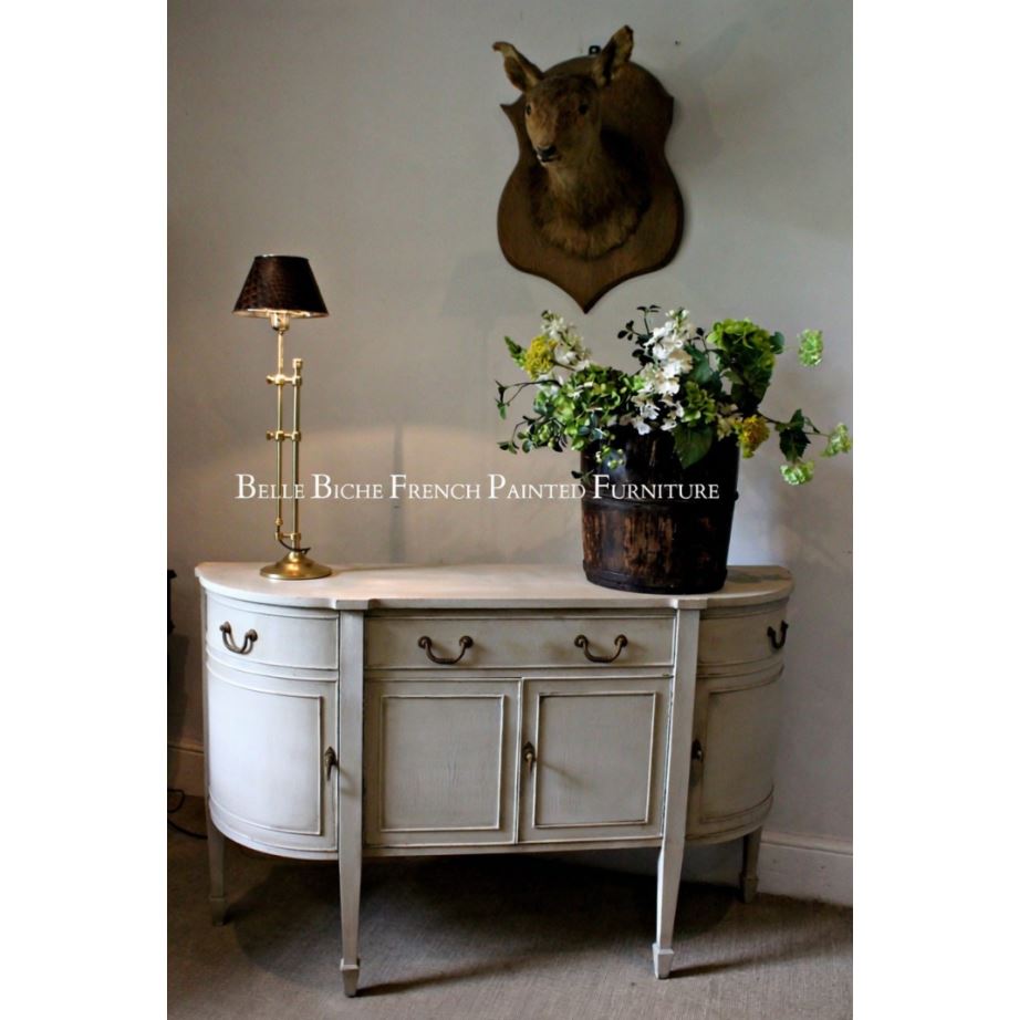 Finely crafted George III Style Bow Front Four Door Sideboard